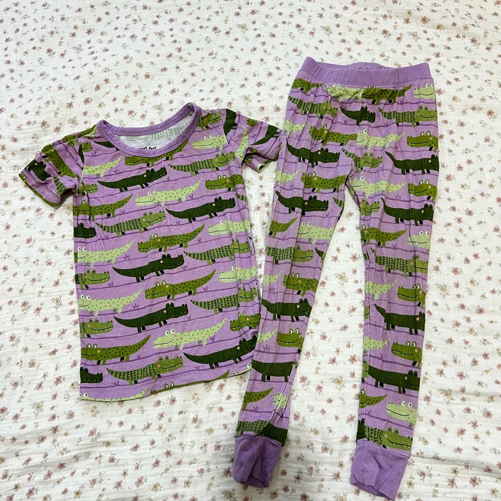 Little Sleepies purple crocodiles 18-24